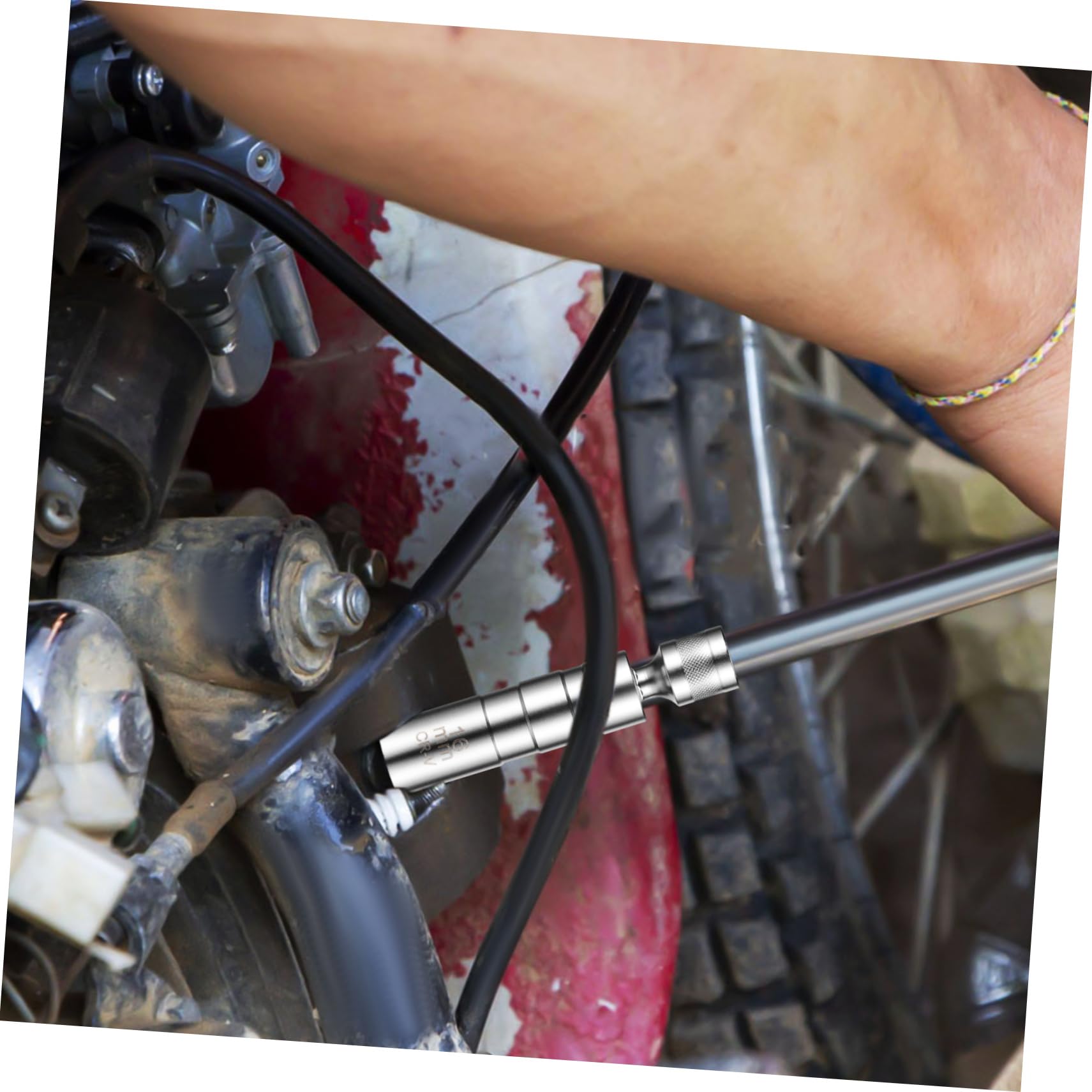 SOLUSTRE 6piezas Llaves De Bujía Magnéticas Para Automóviles y Motocicletas Herramienta Para Extracción De Bujías