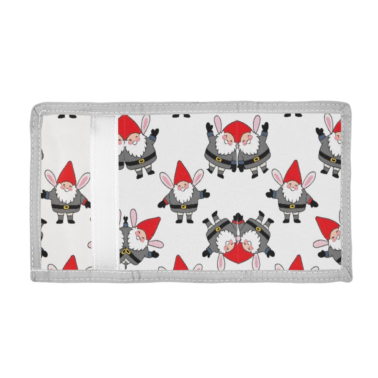 ALAZA Kids Wallets for Boys Girls Toddler Trifold Wallet Children Small Gnomes Red Hat with Zipper Coin Pocket