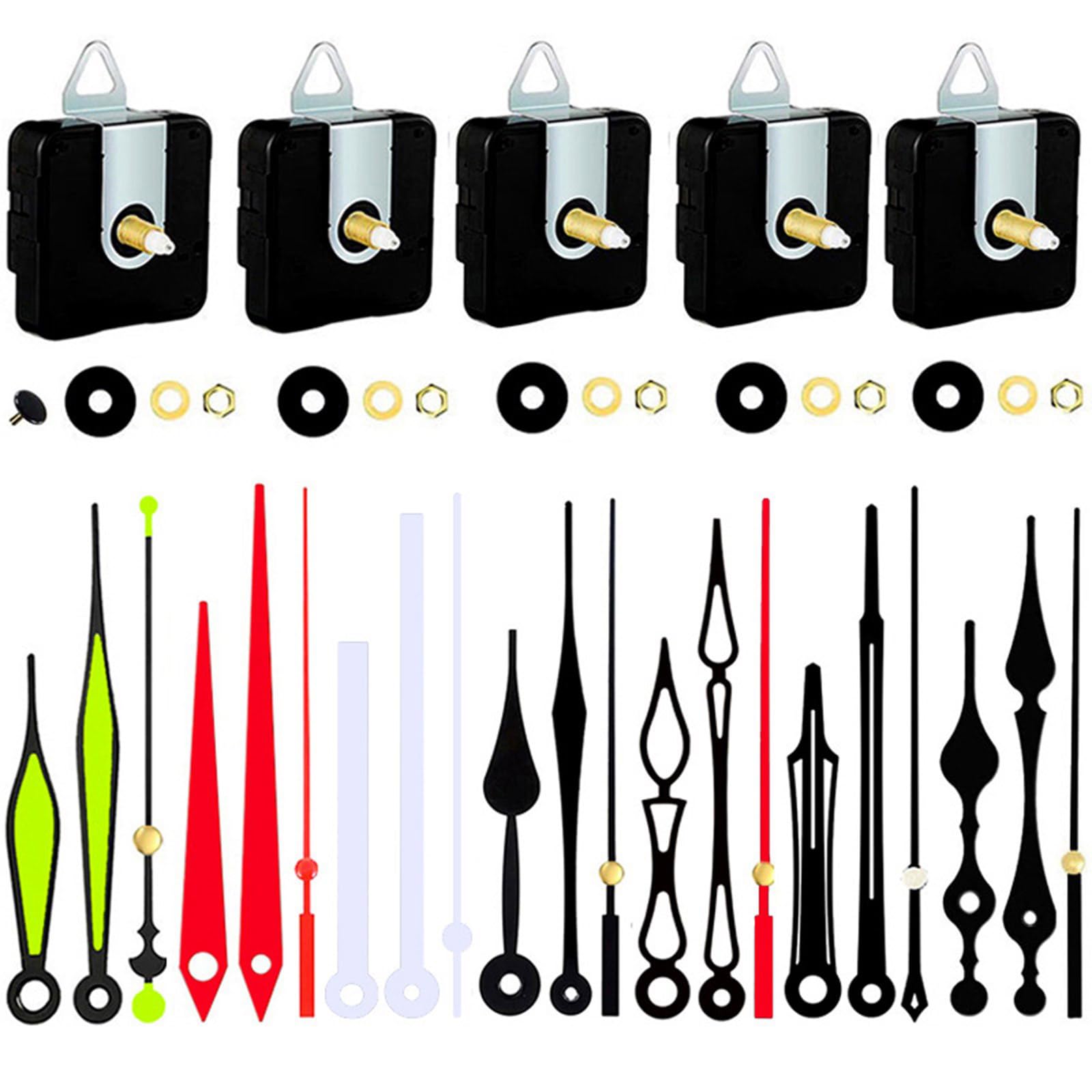 NEWFT Pendulums Clock Movement Mechanism Quartzs Movement Kits Replacement Long-Shafts Repair Accessories Include Hands Clock Kits