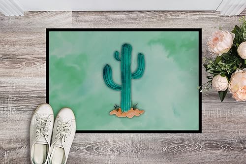 Miniatura 2 de Caroline's Treasures BB7369JMAT - Tapete de acuarela de cactus occidental, 24 x 36 pulgadas, para interiores y exteriores, para entrada,