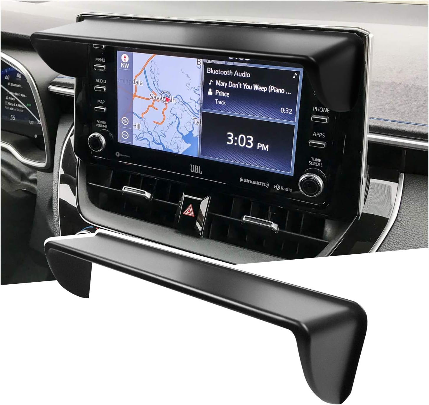 C-HR-RAV-4-Navigation-Sun-Shade-Visor Compatible for RAV-4 2019-2020 2021 GPS Sun-Shade Cover Compatible with C-hr 2016-2020 2021 NO Glare and Reflection from Navigator Screen(ONLY FIT 8-Inch Screen)