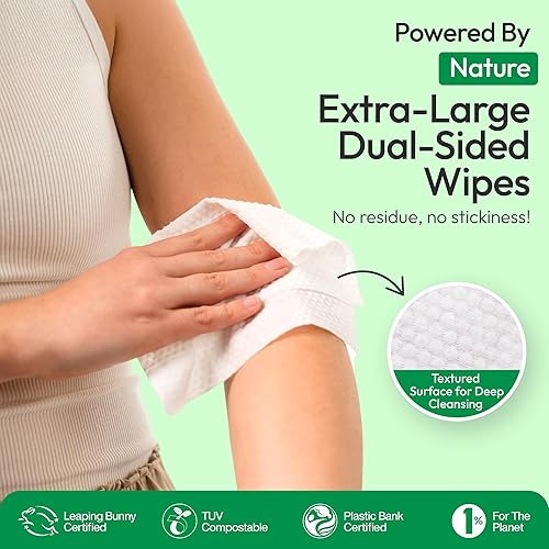 FOMIN Unscented Deodorant Wipes - 30 Count, Plastic-Free(Refresh - Cucumber Aloe)