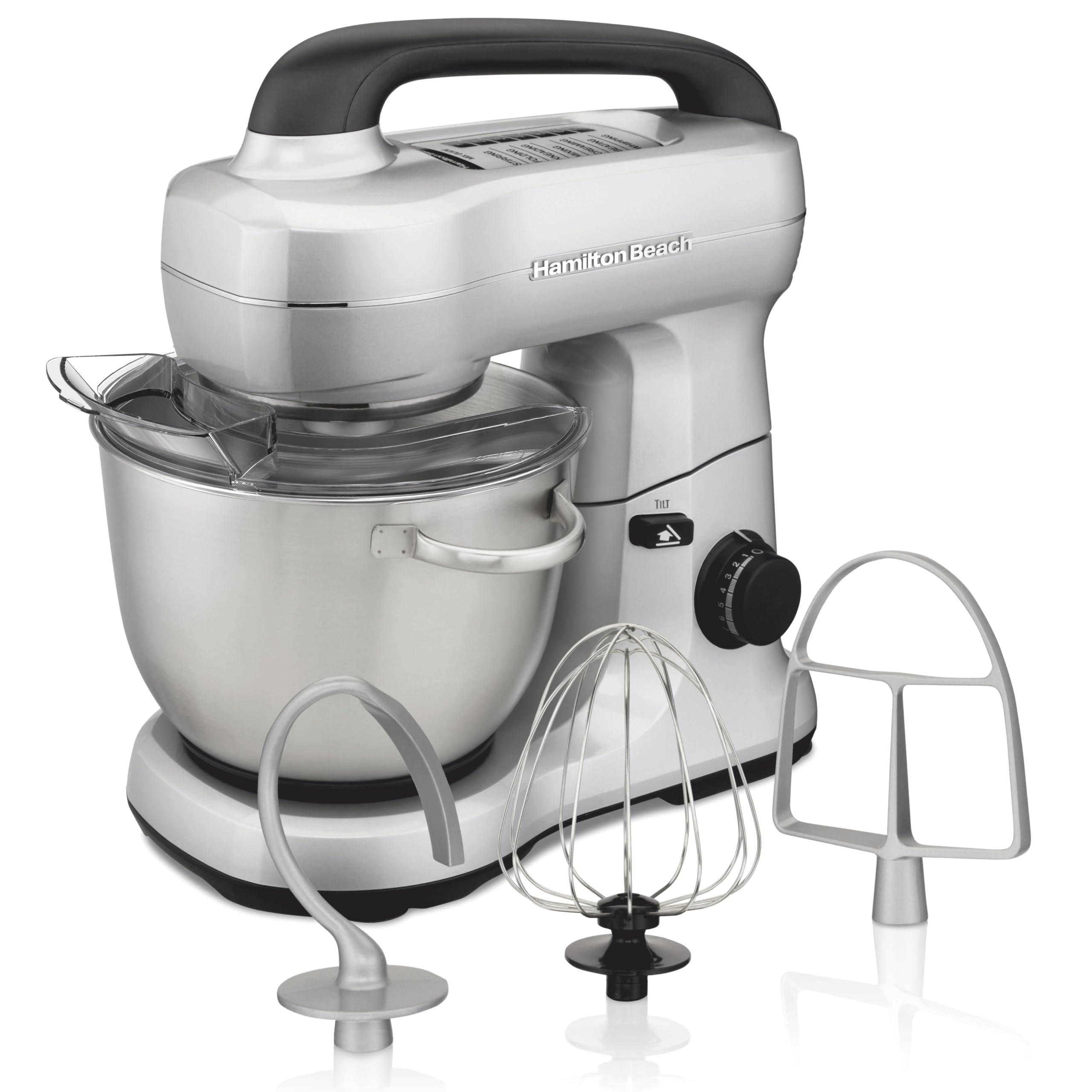 Hamilton　Beachステンレス製スタンドミキサー 6段階スピード Amazon.com: Hamilton Beach Electric Stand Mixer, 4 Quarts
