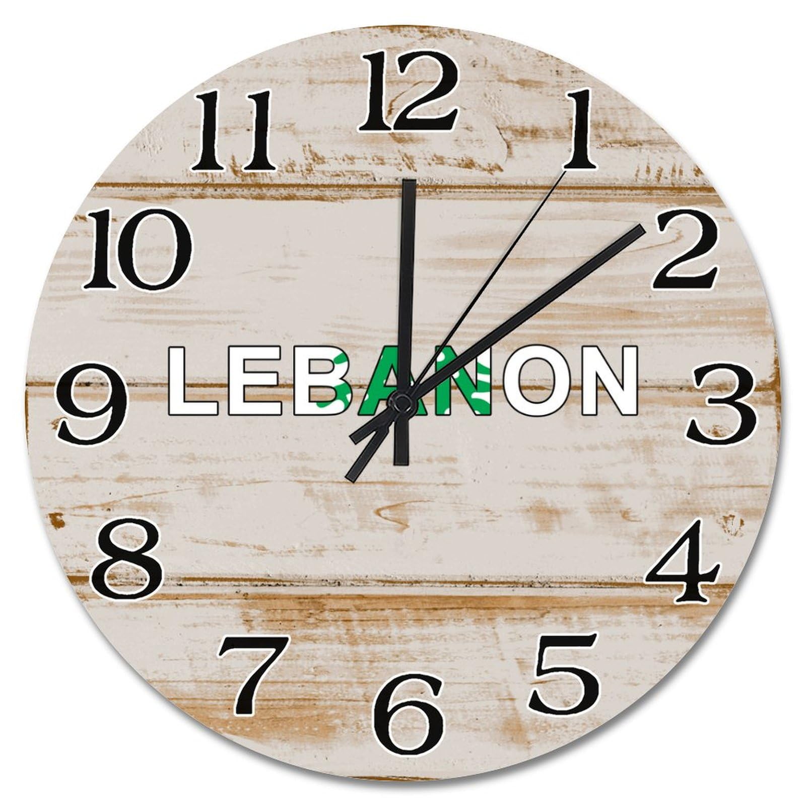 Horloge murale du Liban vintage de 30cm pour salon et cuisine