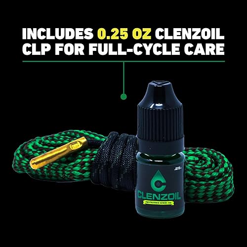 Miniatura 3 de CLENZOIL Field & Range Cobra Bore Cleaner Gun Barrel Cleaning Tool Brass Brush Embedded in Cotton Bore Rope