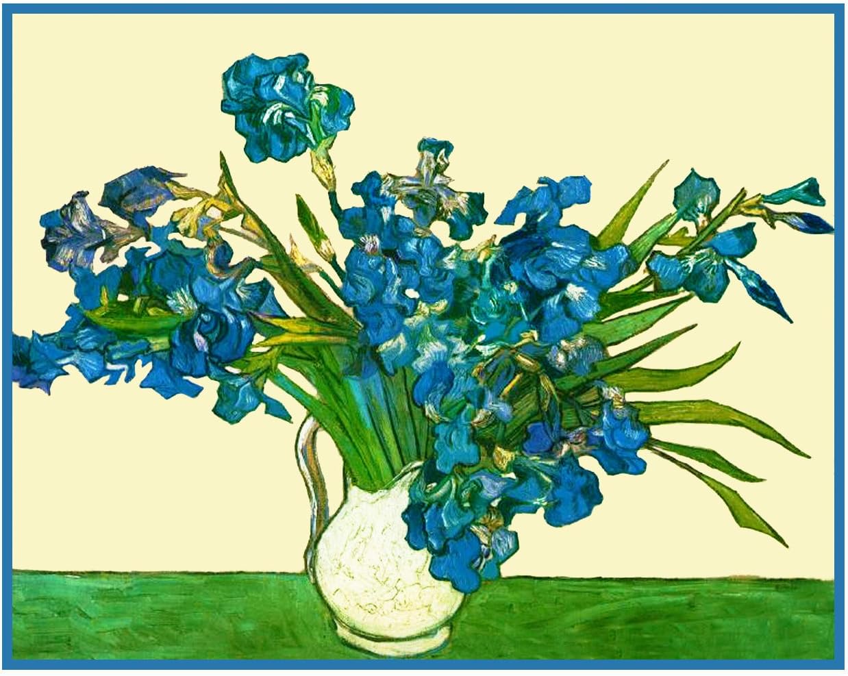 Orenco Originals Vase of Irises by Vincent Van Gogh Counted Cross Stitch Pattern