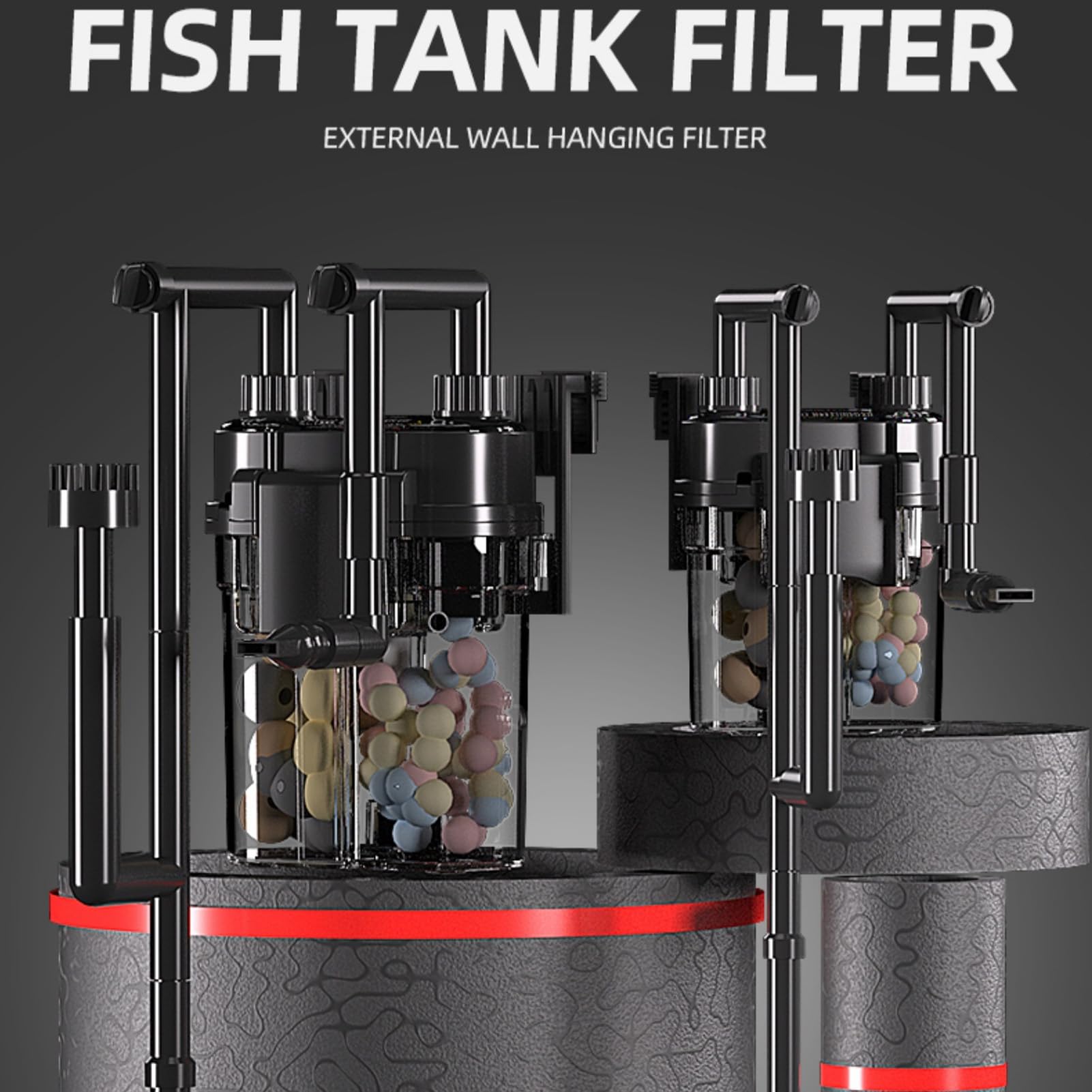 Filtro da Appendere all'acquario, Filtro Esterno per Acquario in plastica 300L/H 4W per Pompa a Pressione dell'Acqua, stagni, stazioni di Lavaggio per Parrucchieri (Spina Europea 220V)
