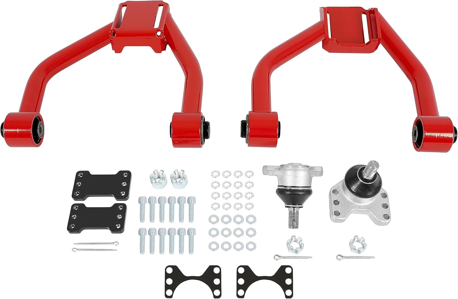 KUAFU Adjustable Front Upper Control Arms Compatible with 2000-2005 Lexus IS300 Replacement for AK-080-BJ300 w/Ball Joints Powder Coated Red
