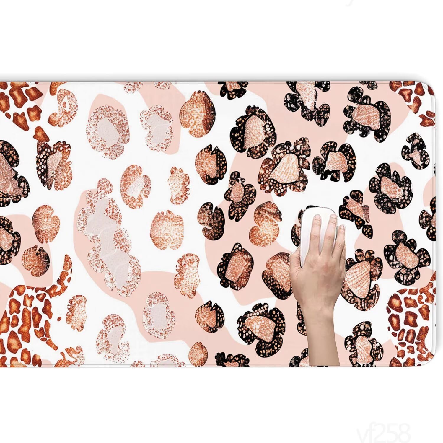 Alfombrilla Ratón rosa Alfombrilla Raton 1500x800x3mm, Leopardo Alfombrilla de Ratón Extendida de Gran Tamaño con Bordes Cosidos, Protector Escritorio, Antideslizante, Alfombrilla Ratón Gaming YF-258