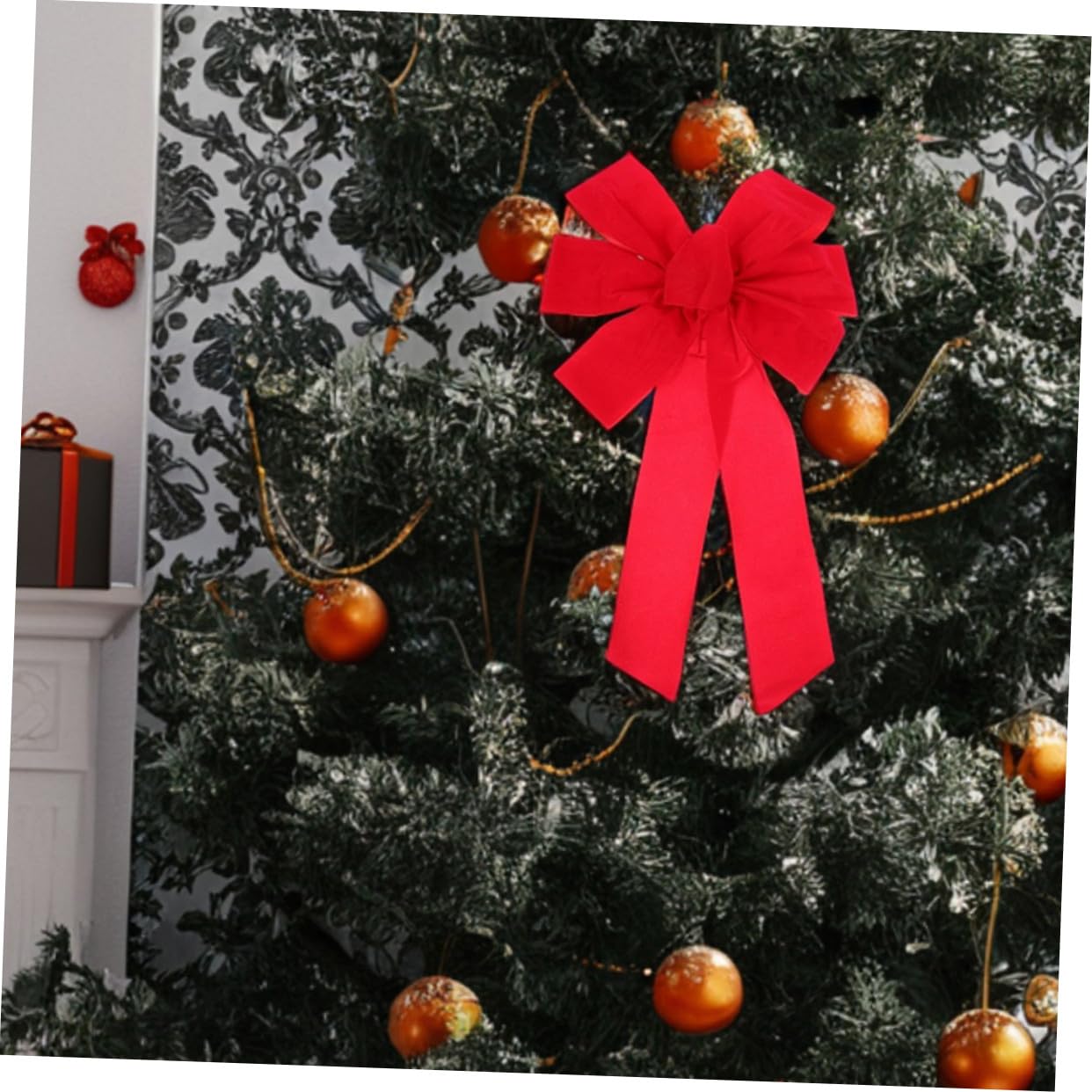 10 Piezas Lazos de Terciopelo Rojos Decorativos para Guirnaldas y Árbol Accesorios Elegantes para Interiores y Exteriores Bodas y Fiestas