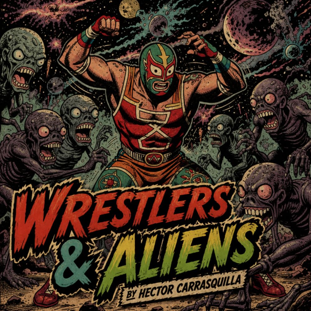 Wrestlers & Aliens: Coloring Book