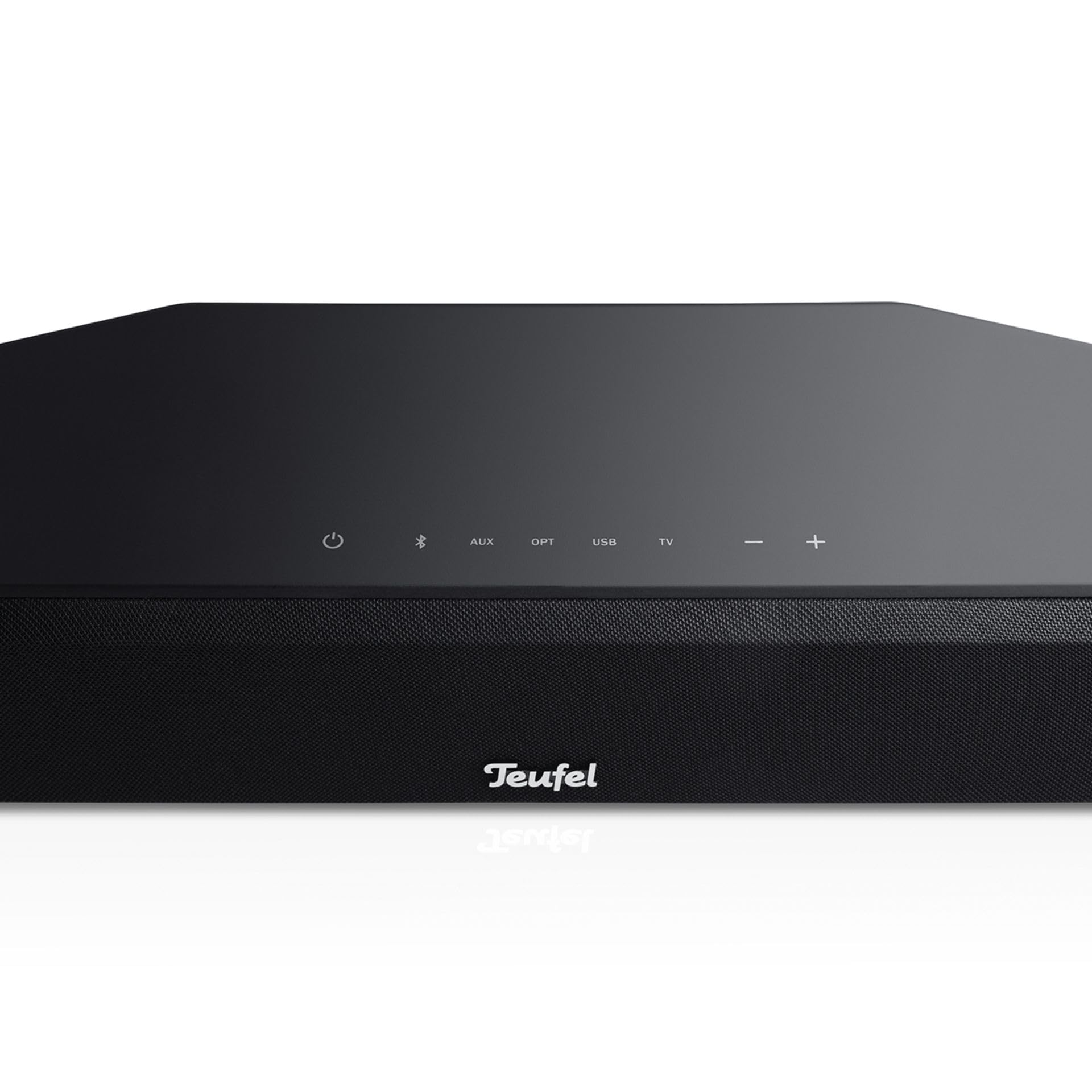 Teufel CINEBAR ONE Soundbar mit Bluetooth, HDMI ARC CEC, AUX, Integrierte USB-Soundkarte, Bassreflex für mitreißenden Sound bei Filmton, Musik und Games (Schwarz)