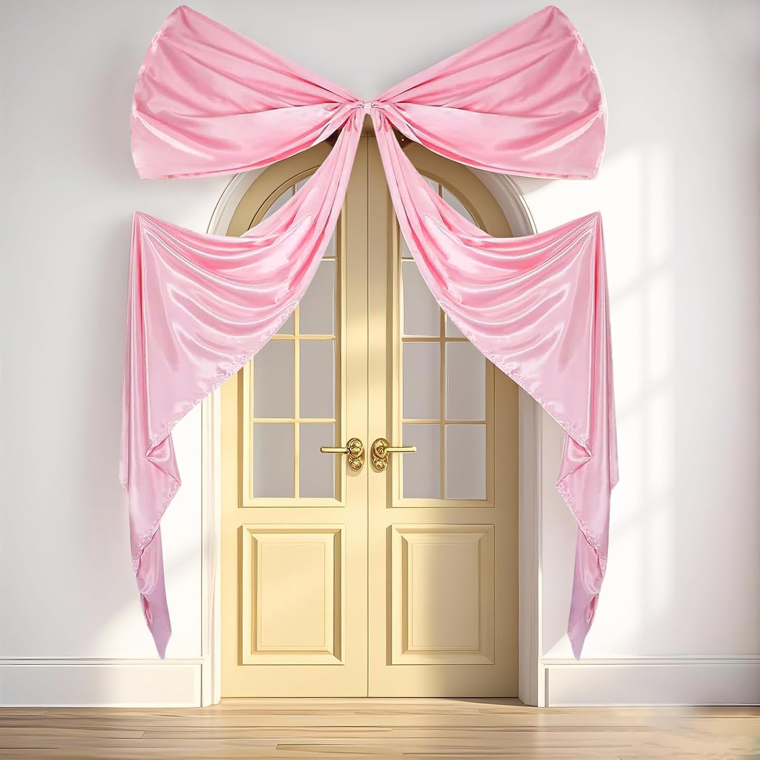 Coquette Birthday Party Decor Pink Bow Wedding Decorations Extra Ribbon Bow for Arch Bridal Shower Supplies Door Wall Bow Decoration