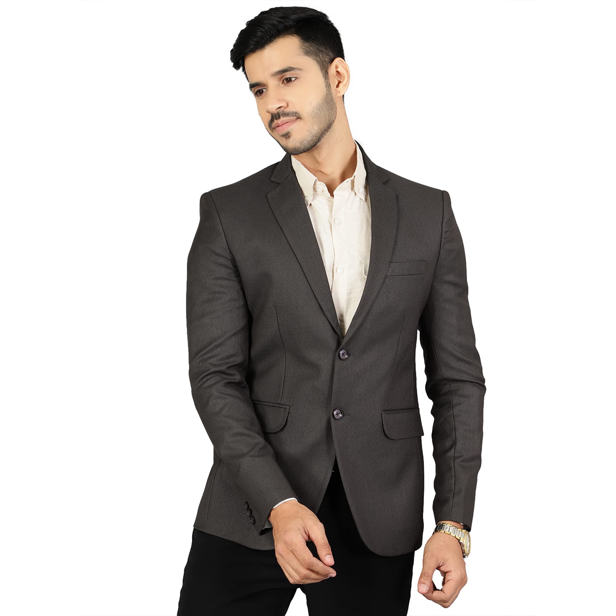 wintage Men's Polyester Cotton Plain Blazer-picture-18