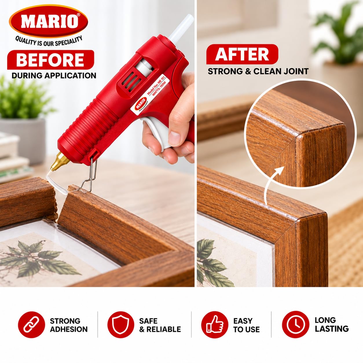 Mario Hot Melt Glue Gun - 150W, Temp Control -7