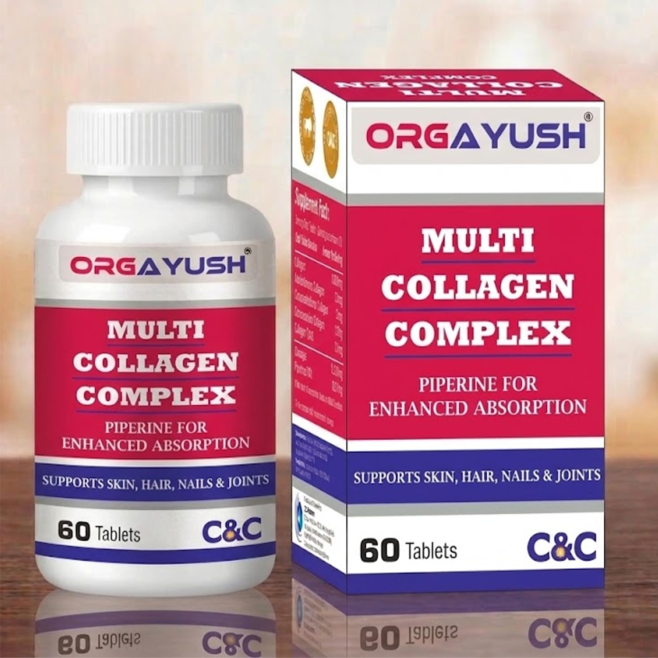 Multi Collagen Tablets for Women & Men – 5 Types Collagen I II III V X – Supports Skin Glow, Hair, Nails, Joints & Bones – High Absorption Formula – 60 Tablets (Pack of 3) — Amazon image 3