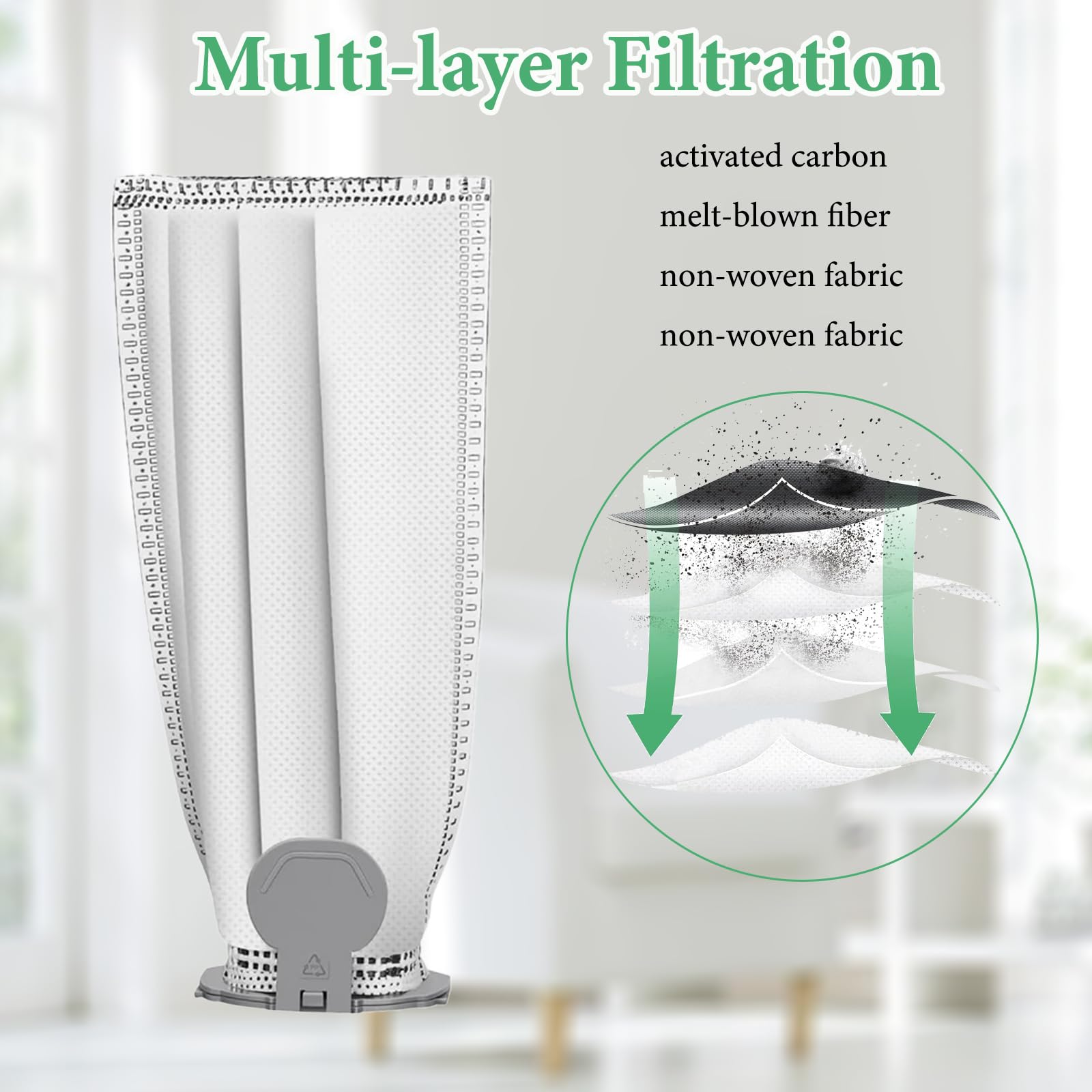 8 Sacchetti Filtro Per Vorwerk Kobold VK7 FP7 - Ricambi Aspirapolvere Con 2 Filtri E Pennello - Foto 8