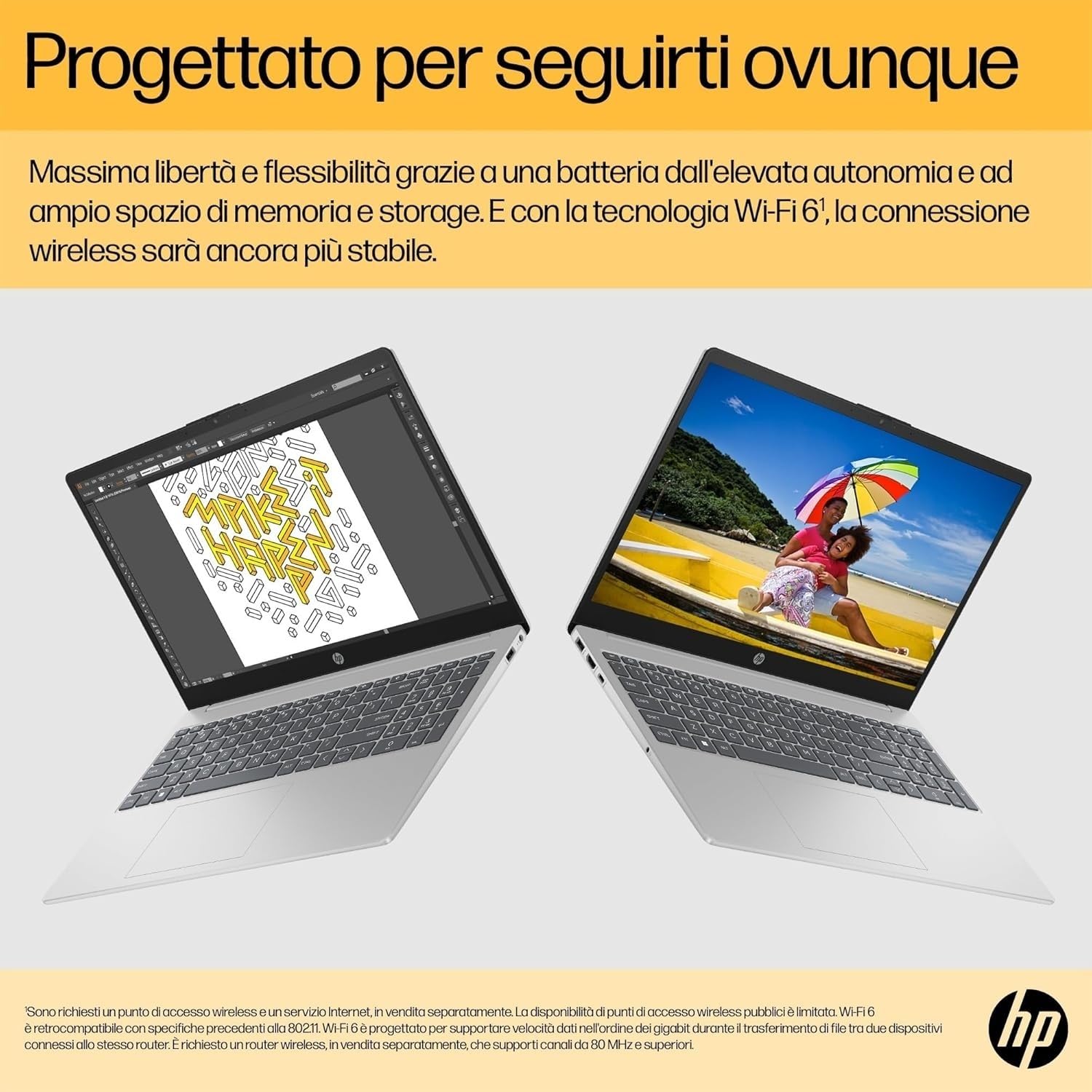 HP Laptop 15-fd0015sl PC Portatile 15.6" FHD Intel Core i7 1355U 16GB RAM 512GB SSD Windows 11 Argento