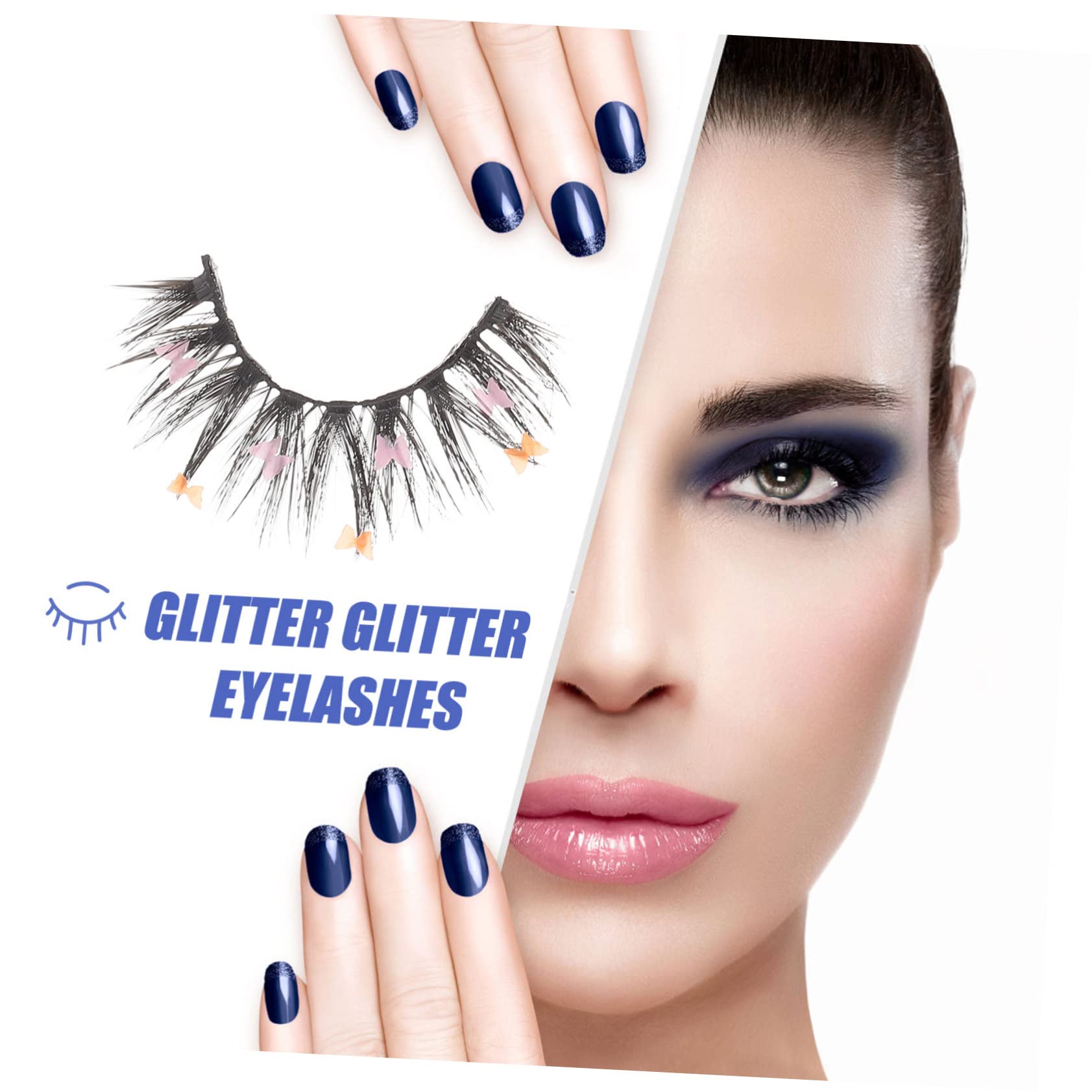 FOMIYES 5 Set Di Ciglia Finte Facili Da Applicare Ciglia Sottili Glitterate Per Look Da/notte 4 Paia*5