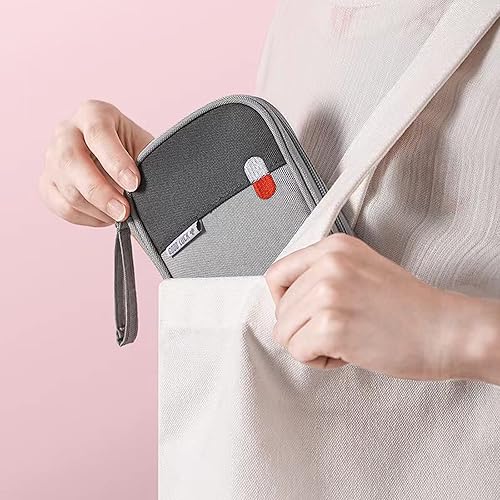 Miniatura 5 de Bolsa vacía para botiquín de primeros auxilios, bolsa de medicamentos de viaje, mini bolsa Oxford con cremallera, kit de supervivencia médica,