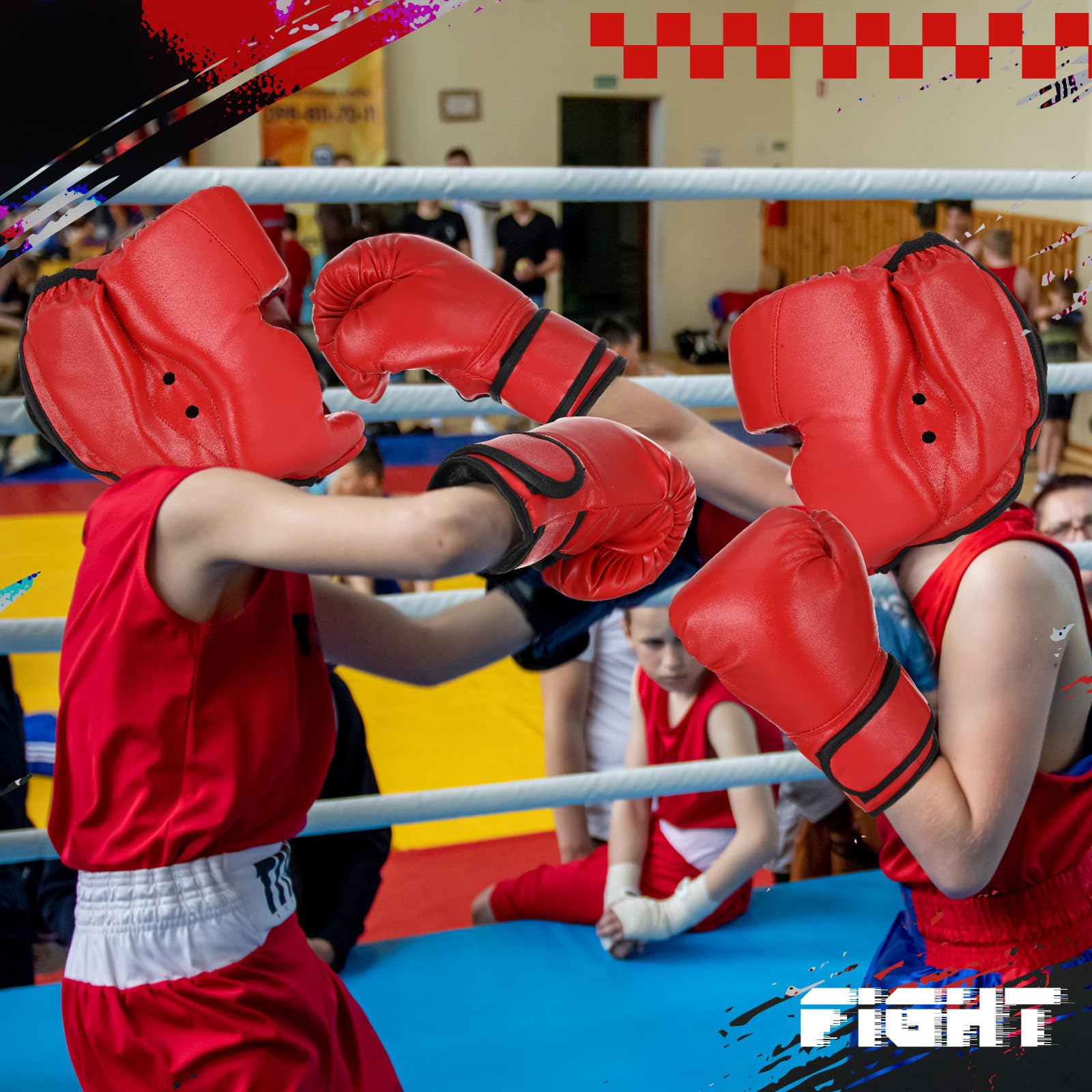 Arrowbash Boxhandschuhe für Kinder, Jugendliche, Erwachsene, inklusive 170 g und 284 g Boxhandschuhe, Wrestling-Sparring-Ausrüstung für Taekwondo, Kick, Muay Thai, BJJ, Karate-Training, 2 Paar