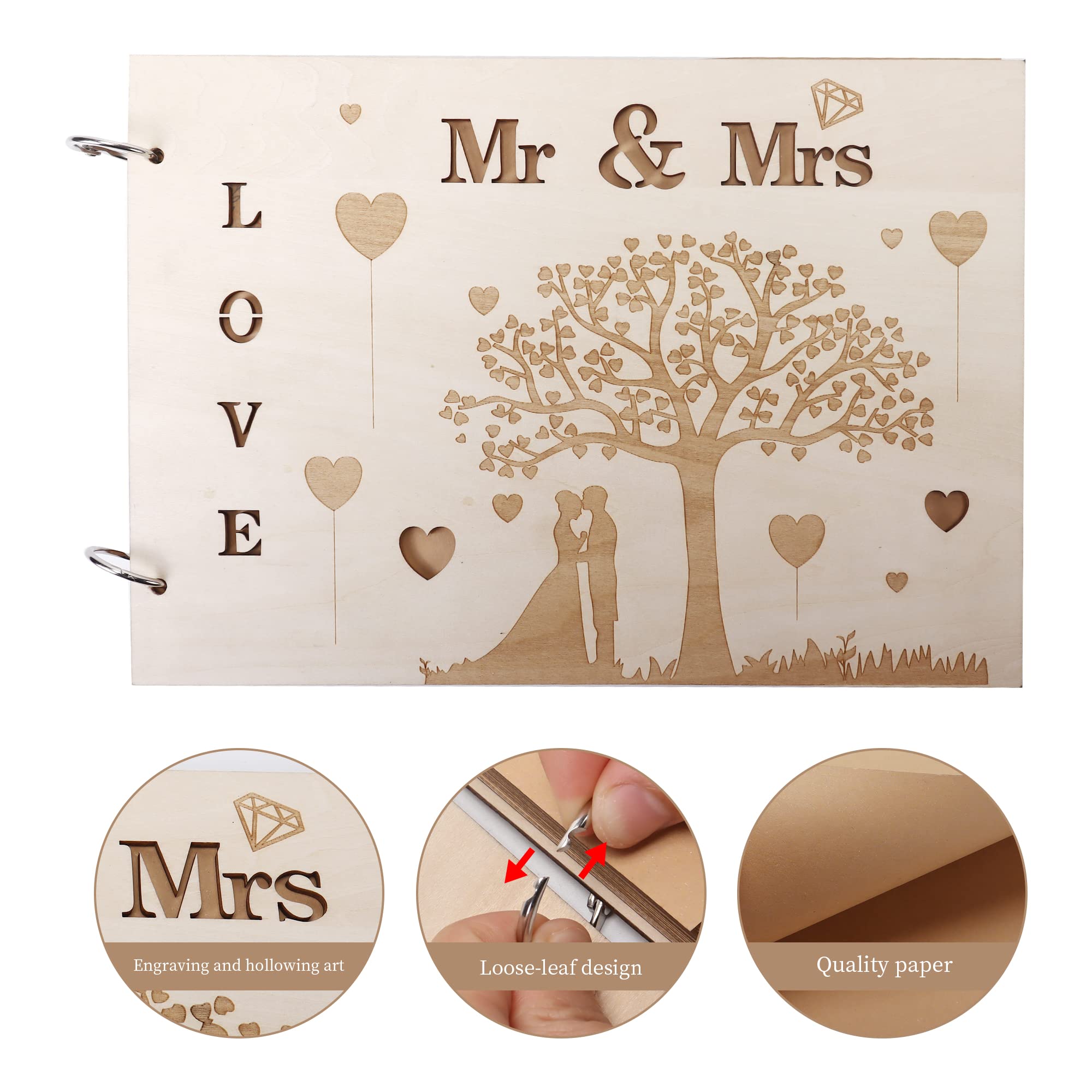 Libro Ospiti Matrimonio Con Domande - Guestbook Nozze 44 Pagine | Ricordi Nuziali Personalizzati - Foto 5