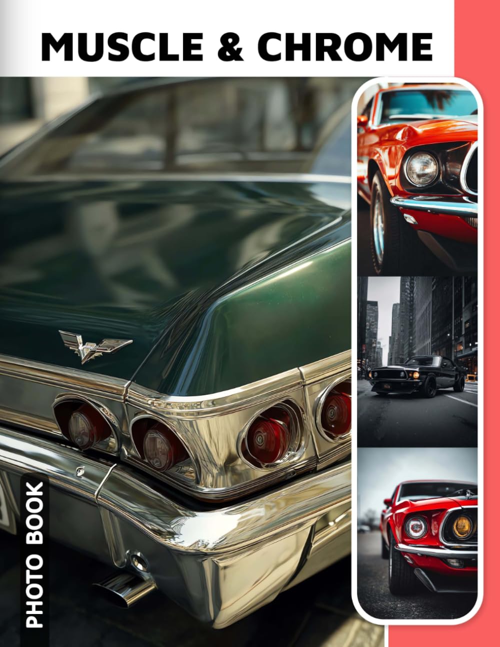 Muscle & Chrome Photo Book: Muscle Car And Classic Chrome Images Collection Showcasing Powerful American Automobiles And Vintage Hot Rods In High Quality Photography
