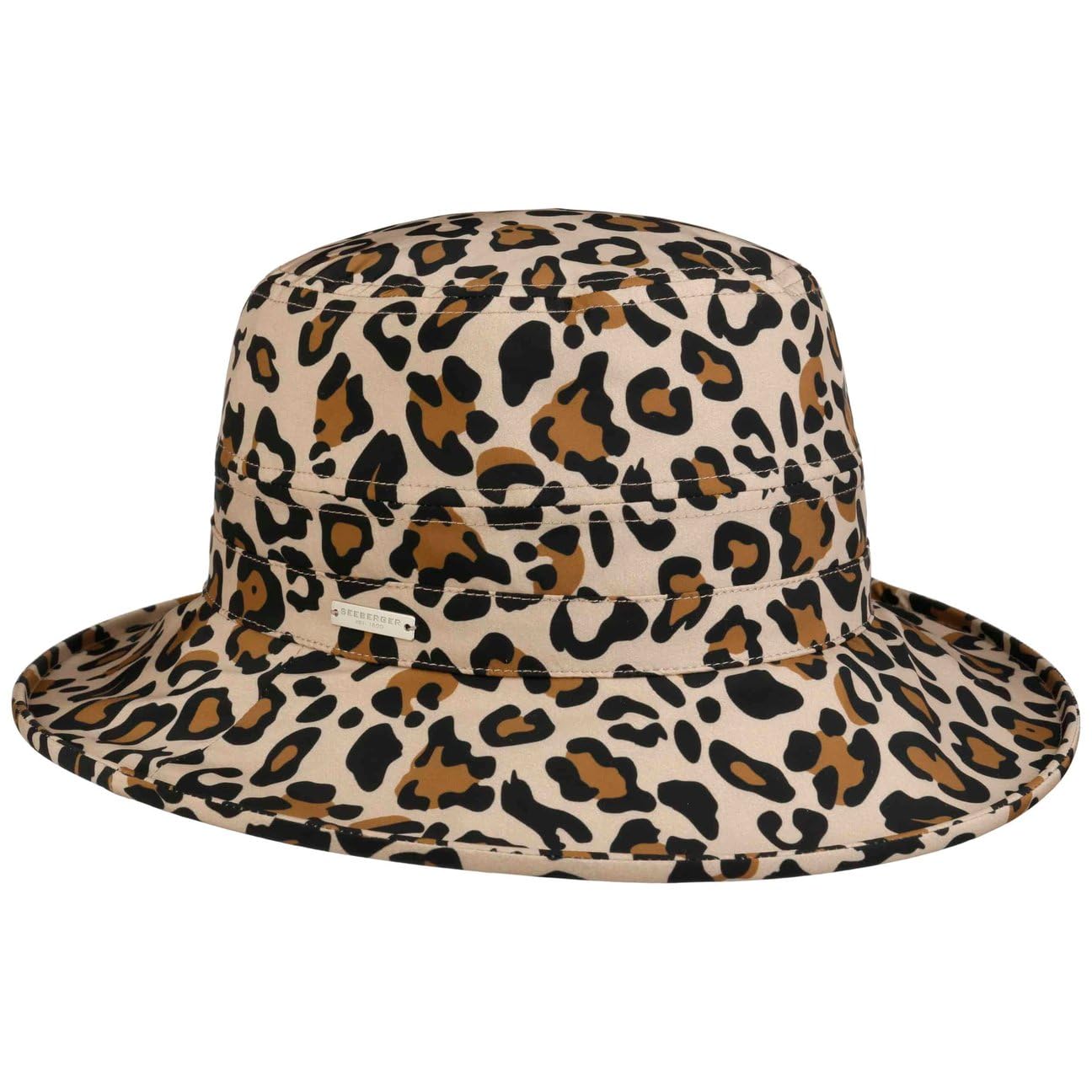 Seeberger Regenhut mit Leomuster Damenhut Stoffhut Damen - Futter Herbst-Winter Winter