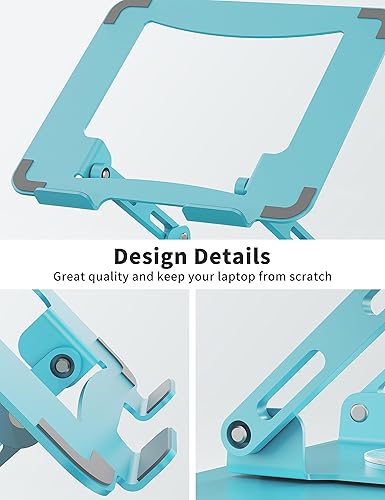 Miniatura 6 de SOUNDANCE Soporte para laptop con base giratoria de 360, elevador ergonómico para computadora para escritorio, altura ajustable multiángulo, soporte