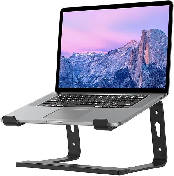 Tonmom Laptop Stand for Desk, Aluminium Laptop Riser Holder, Removable