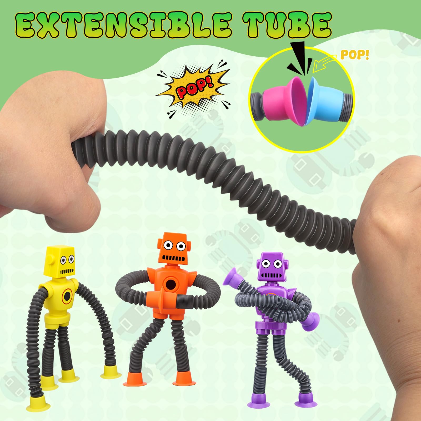 Ventosa Tubo telescopico Giocattoli alieni Decompressione variabile Bambini Prima educazione Puzzle Giocattoli Divertimento Puntelli di gioco interattivi fai-da-te  26