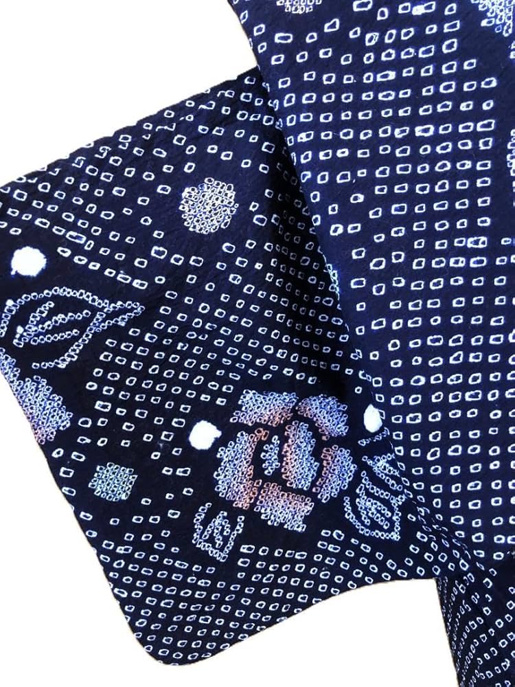 Amazon.co.jp: 着物5 竹田嘉兵衛商店 本藍染め花柄総絞り浴衣