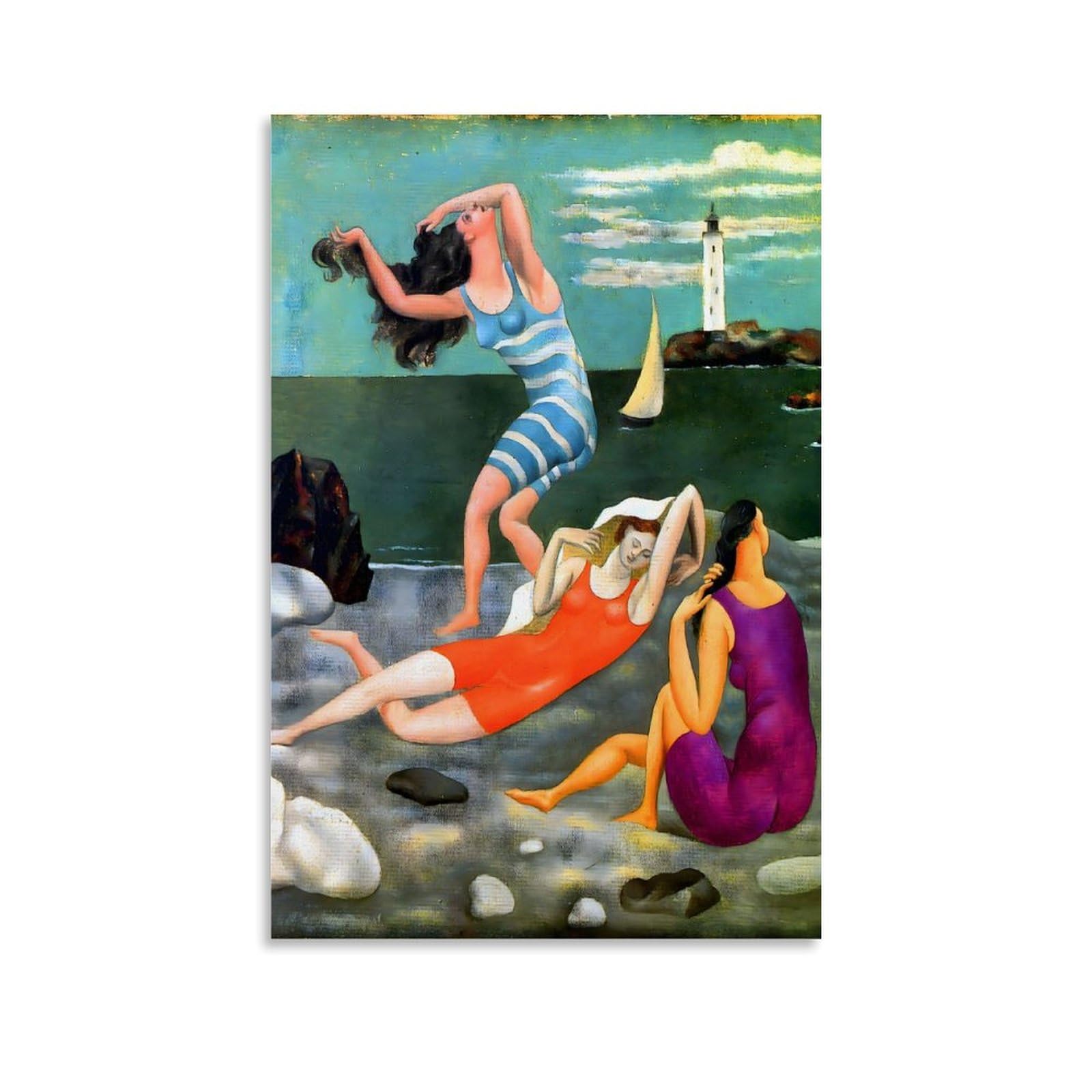 Gajust Unframe Pablo Picasso The Bathers Poster The Bathers Painted By Pablo Picasso In 1918., Canvas Print Art Poster; ; 12X18inch(30X45cm)