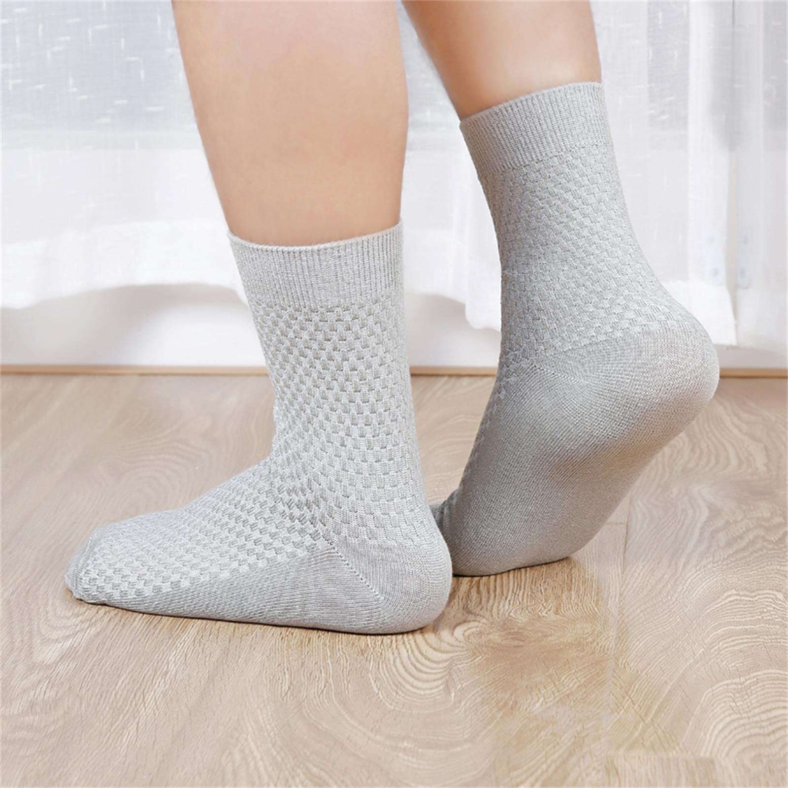 UKKO Calcetines de Hombre 10 Pares De Calcetines para Hombres De Fibra Transpirable De Calcetines Desodorantes Hombres Largo Tamaño Grande EUR 38-46-5Black 5Light Grey,EUR 43-47(Us 9-13)