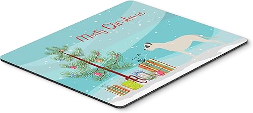 Caroline's Treasures BB2985MP Dogo Argentino - Alfombrilla de mouse con diseño de árbol de Navidad, almohadilla caliente o salvamanteles para el