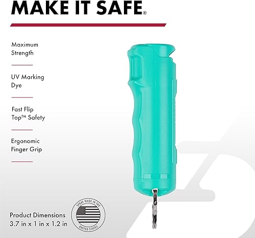 Miniatura 2 de SABRE Pepper Spray with Flip Top, Maximum Police Strength OC Spray, Key Ring for Easy Carry and Fast Access, Finger Grip for More Accurate and