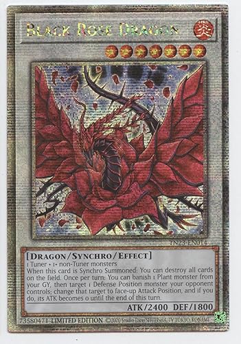 YOOZENA Black Rose Dragon TN23-EN014 - Cuarto de siglo secreto raro - Edición limitada