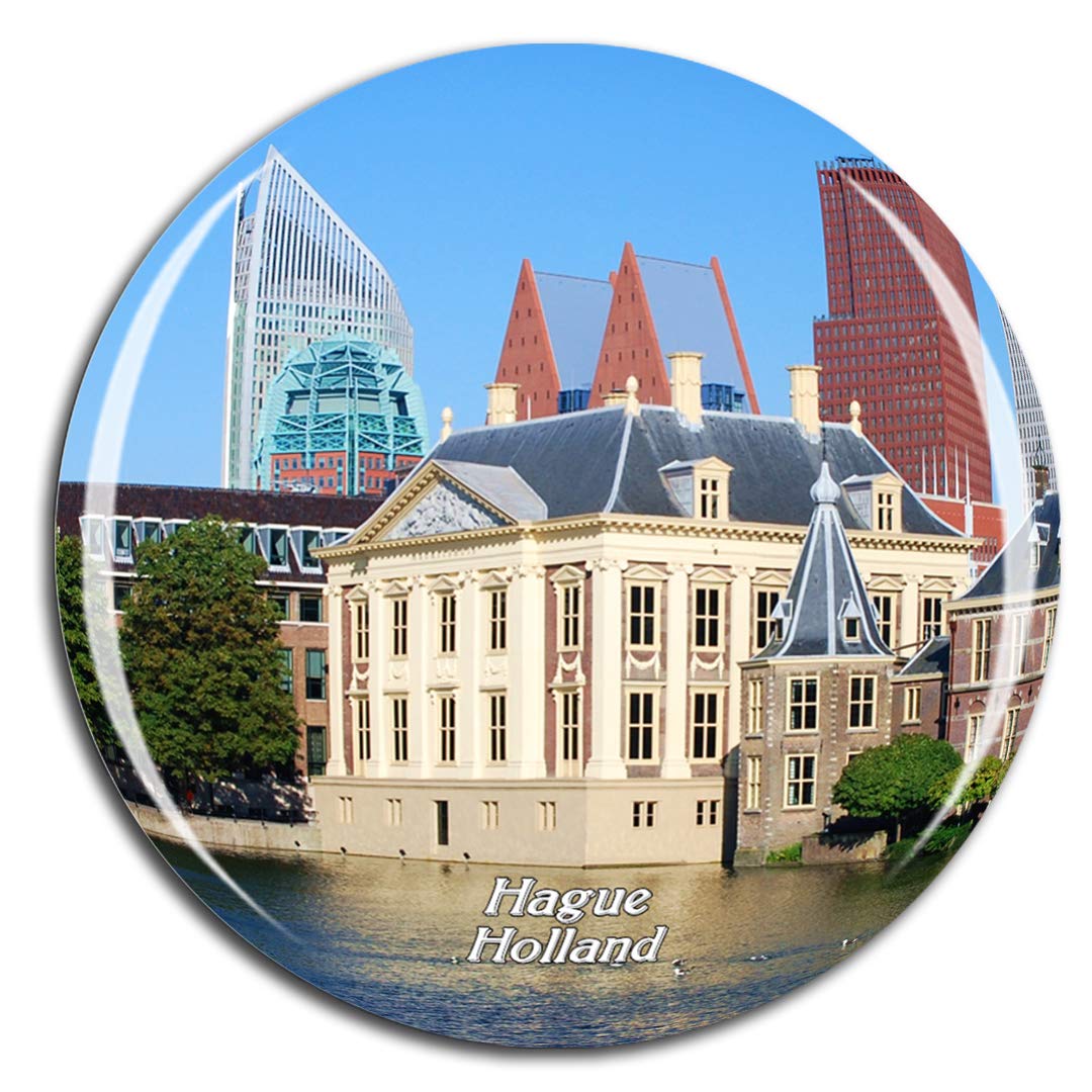 Weekino Holland Mauritshuis Museum Hague Fridge Magnet 3D Crystal Glass Tourist City Travel Souvenir Collection Gift Strong Refrigerator Sticker