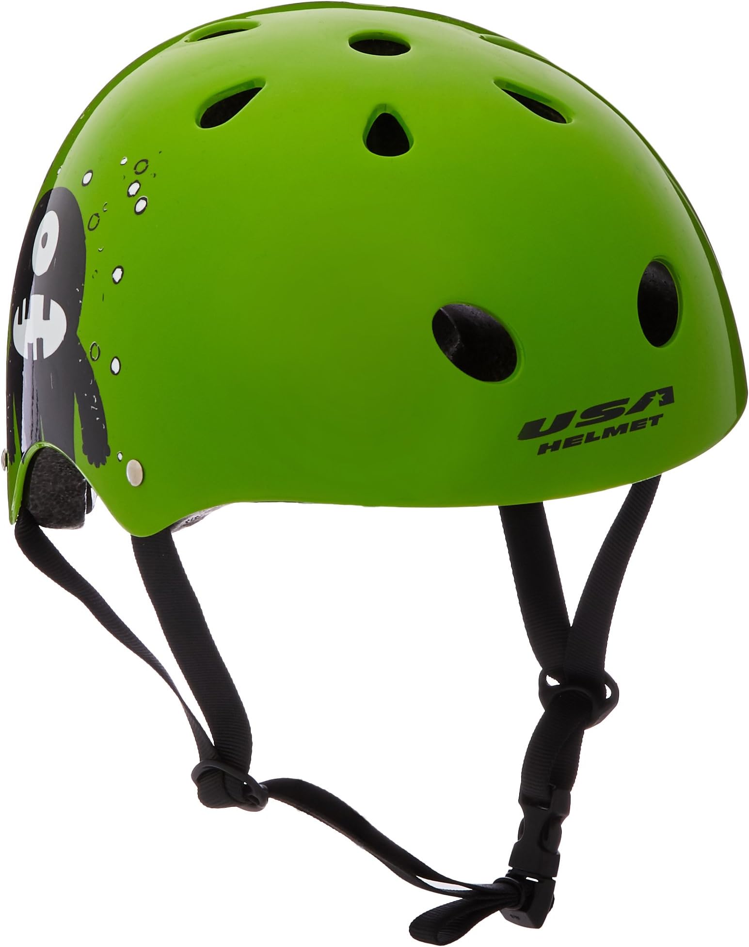 USA Helmet V-11 Child Bicycle Helmet, Green Monster