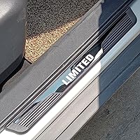 Vista 2 de Kit de protector de umbral de puerta inoxidable para Subaru Crosstrek Impreza WRX Limited 2023 (texto limitado negro)