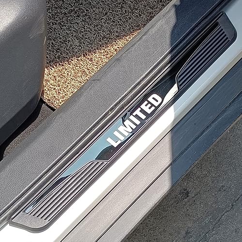 Miniatura 2 de FEOYDS Kit de protector de umbral de puerta inoxidable para Subaru Crosstrek Impreza WRX Limited 2023 (texto limitado negro)