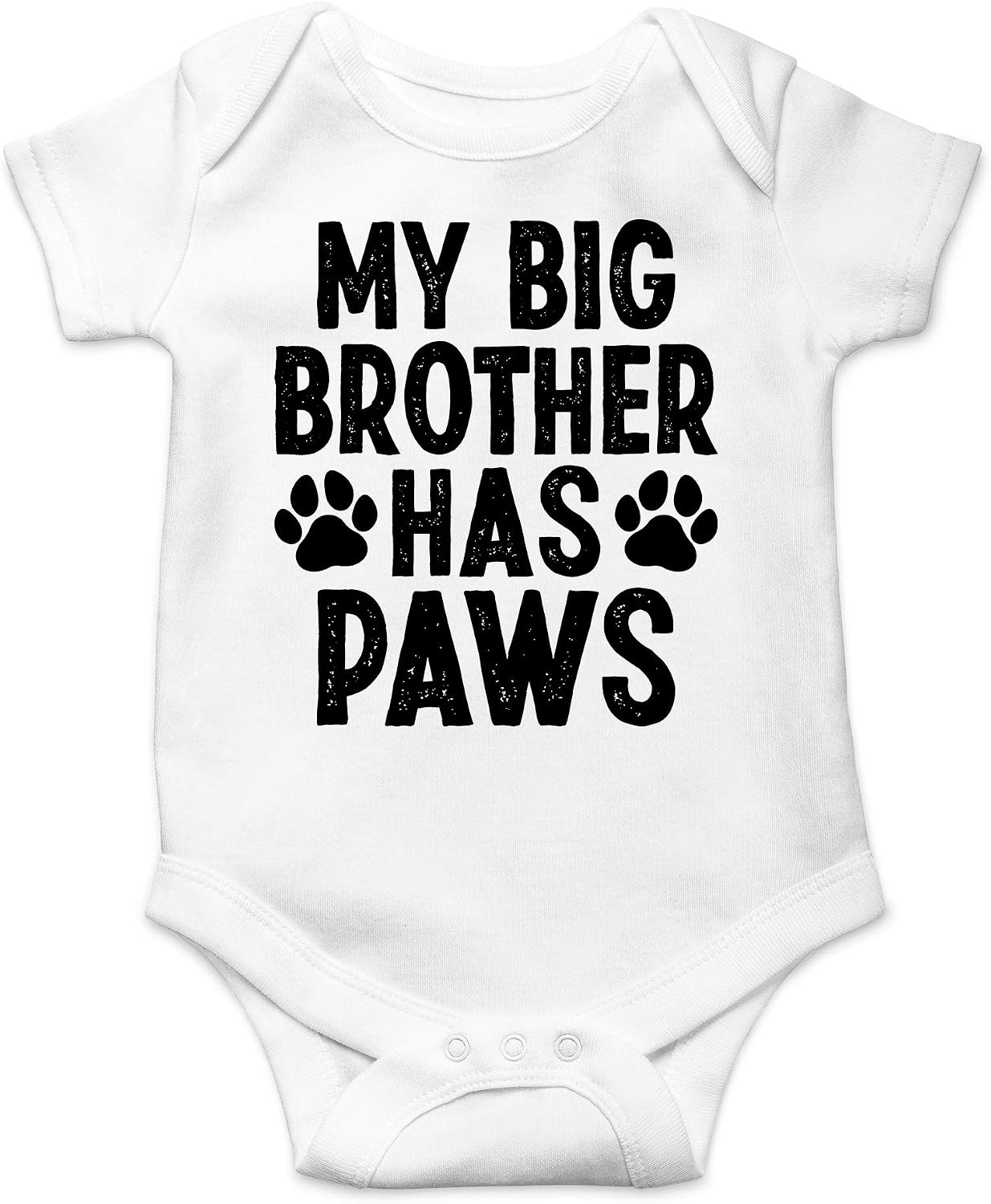 CBTwear My Big Brother Has Paws - Baby Clothes - Funny Newborn Bodysuit Outfits for Boys and Girls