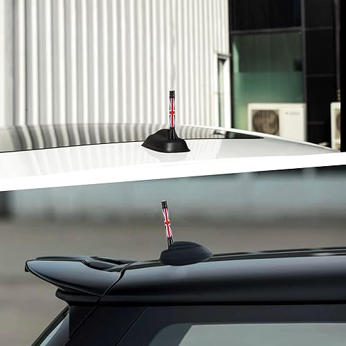 Miniatura 6 de TOMALL Decoración de antena de automóvil compatible con cubierta de antena Mini Cooper, repuesto de antena Union Jack para Cooper S Countryman