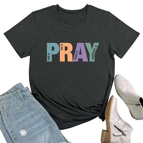 BLACKMYTH Women Cute Crewneck T Shirts Summer Graphic Tees