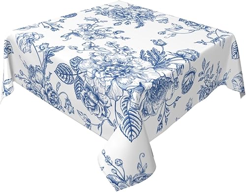 Vista 182 de AEIOAE Mantel cuadrado para el día de San Valentín de 60 x 60 pulgadas, mantel de corazones de amor, mantel de San Valentín, tela de poliéster