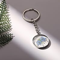 Vista 20 de Pressed Flower Keychain Charms Forget-Me-Not Keychain Personalized Handmade Keychain Gifts for Her