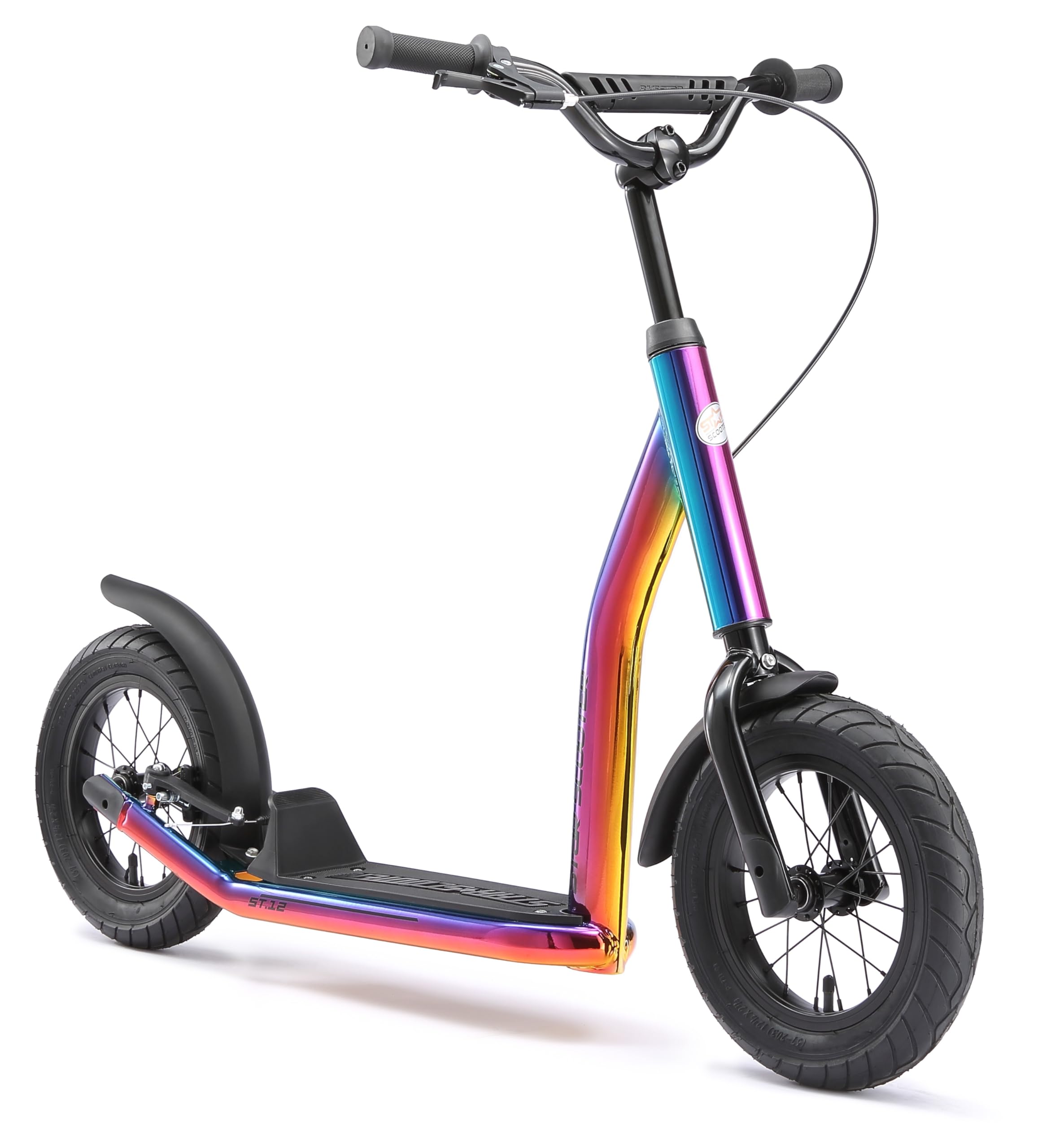 STAR SCOOTER Kinder Tret Roller ab 7 Jahre | City Kick Scooter Luftreifen Höhenverstellbar 12 Zoll New Gen