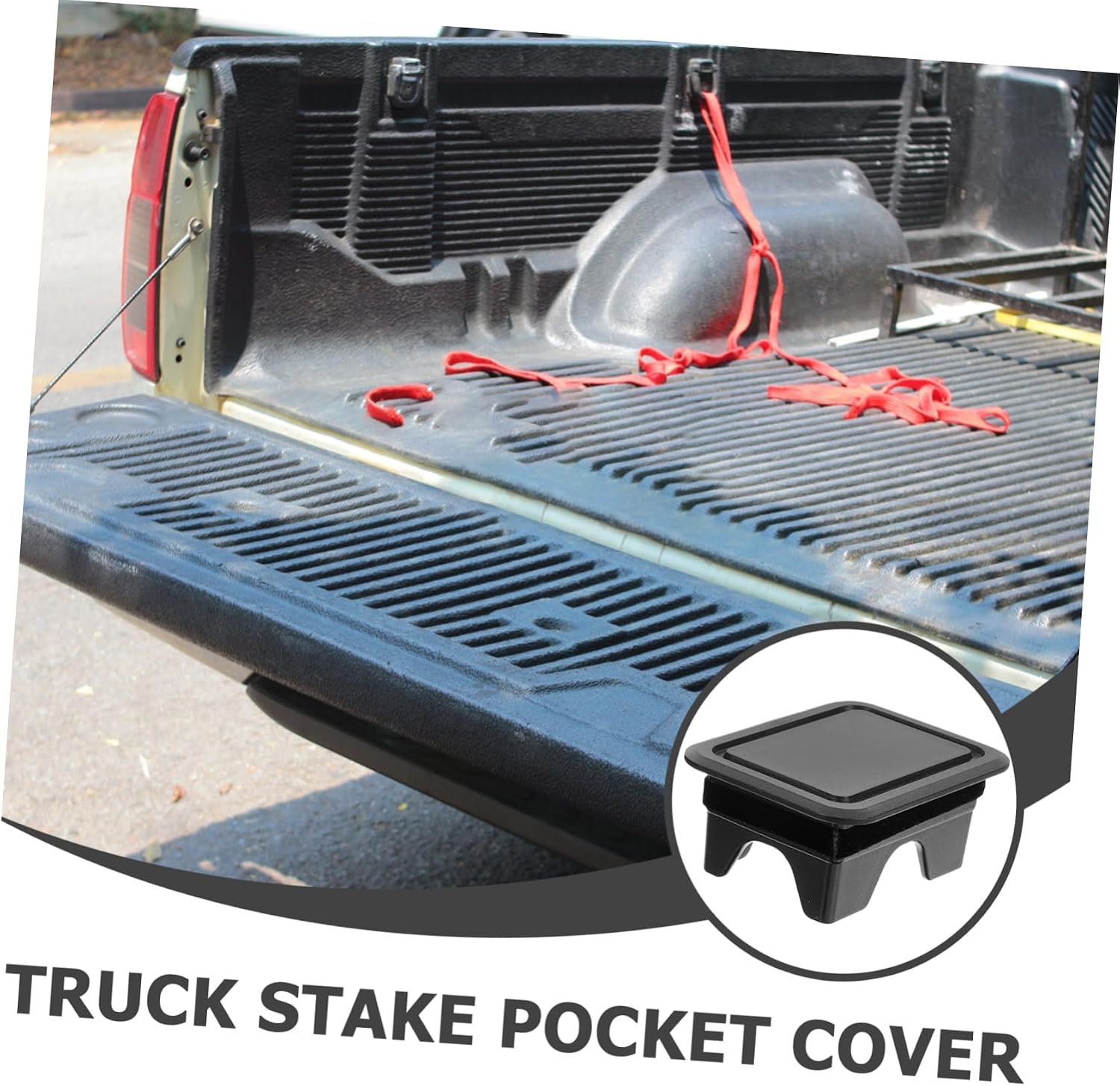 Small Stake Pocket Cover for Ram Accessories Truck Rear Bed Rail Cap Easy Install