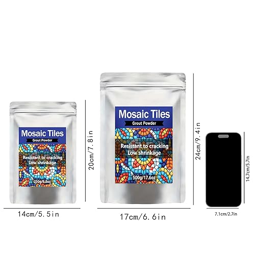 Miniatura 2 de CAMUTKRY Lechada de mosaico, herramientas de azulejos de mosaico, accesorios de mosaico, esencial para lechada hecha a mano y perfecto para