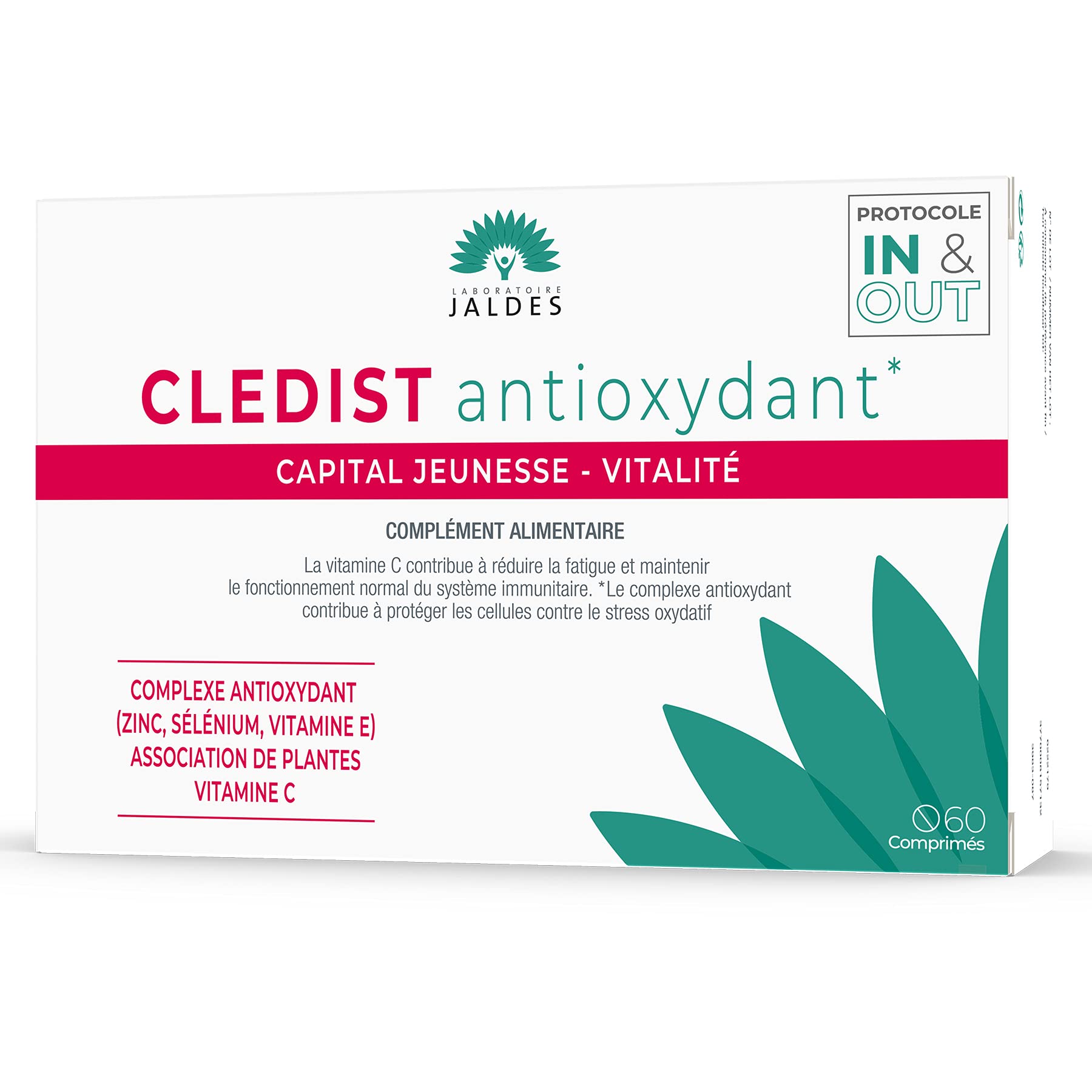 CLEDIST ANTIOXYDANT Lot de 2X60 comprimés | Le Complexe Antioxydant aide à Protéger les Cellules contre le Stress Oxydatif | La Vitamine C réduit la fatigue et renforce l’immunité